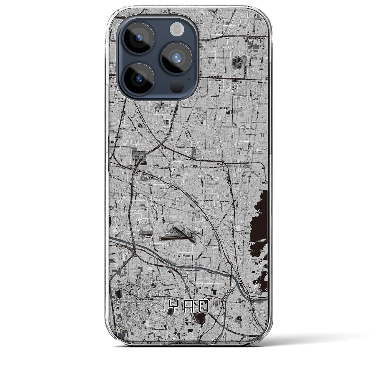 【八尾(大阪府)】地図柄iPhoneケース(クリアタイプ)