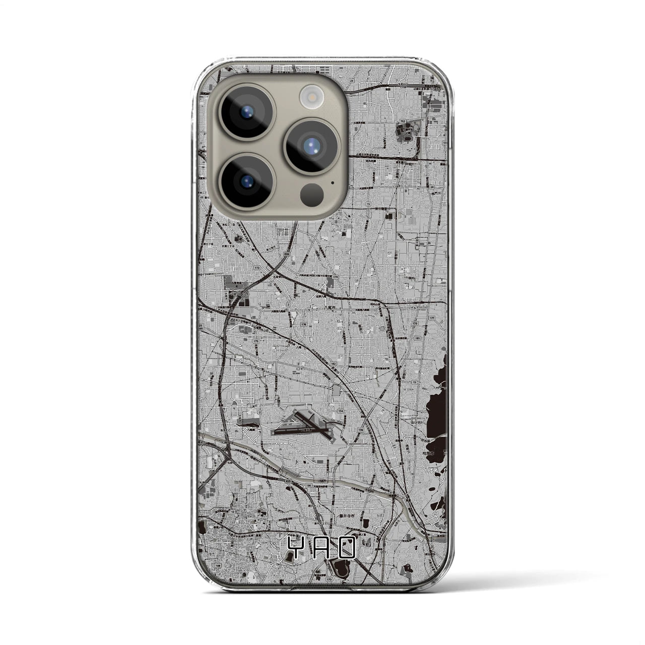 【八尾(大阪府)】地図柄iPhoneケース(クリアタイプ)