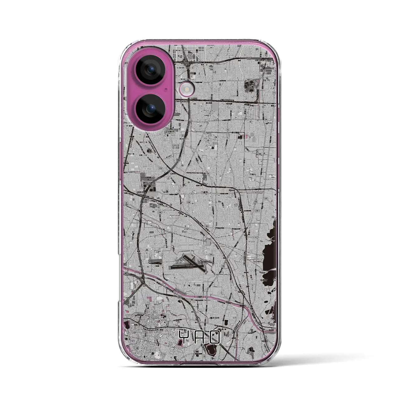 【八尾(大阪府)】地図柄iPhoneケース(クリアタイプ)