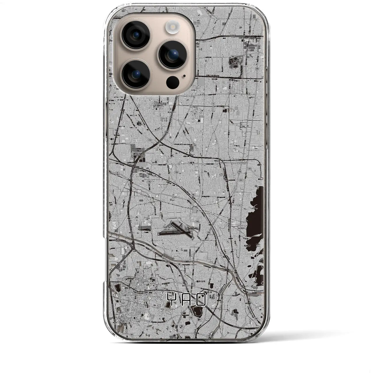 【八尾(大阪府)】地図柄iPhoneケース(クリアタイプ)