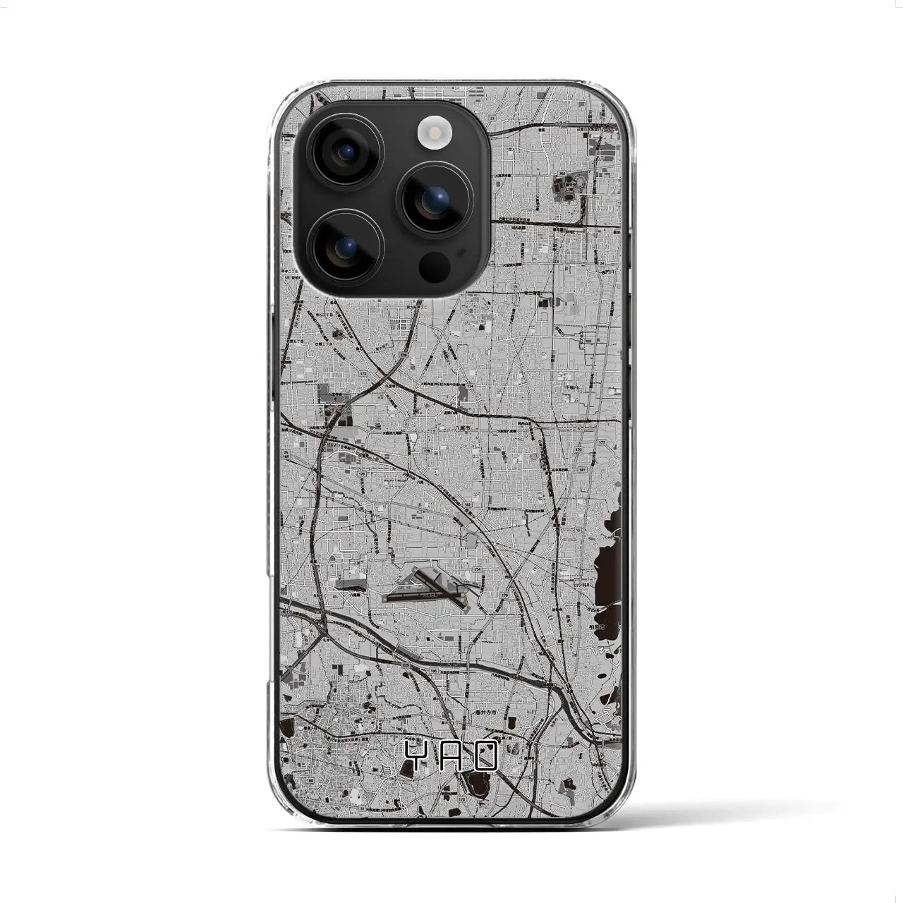 【八尾(大阪府)】地図柄iPhoneケース(クリアタイプ)