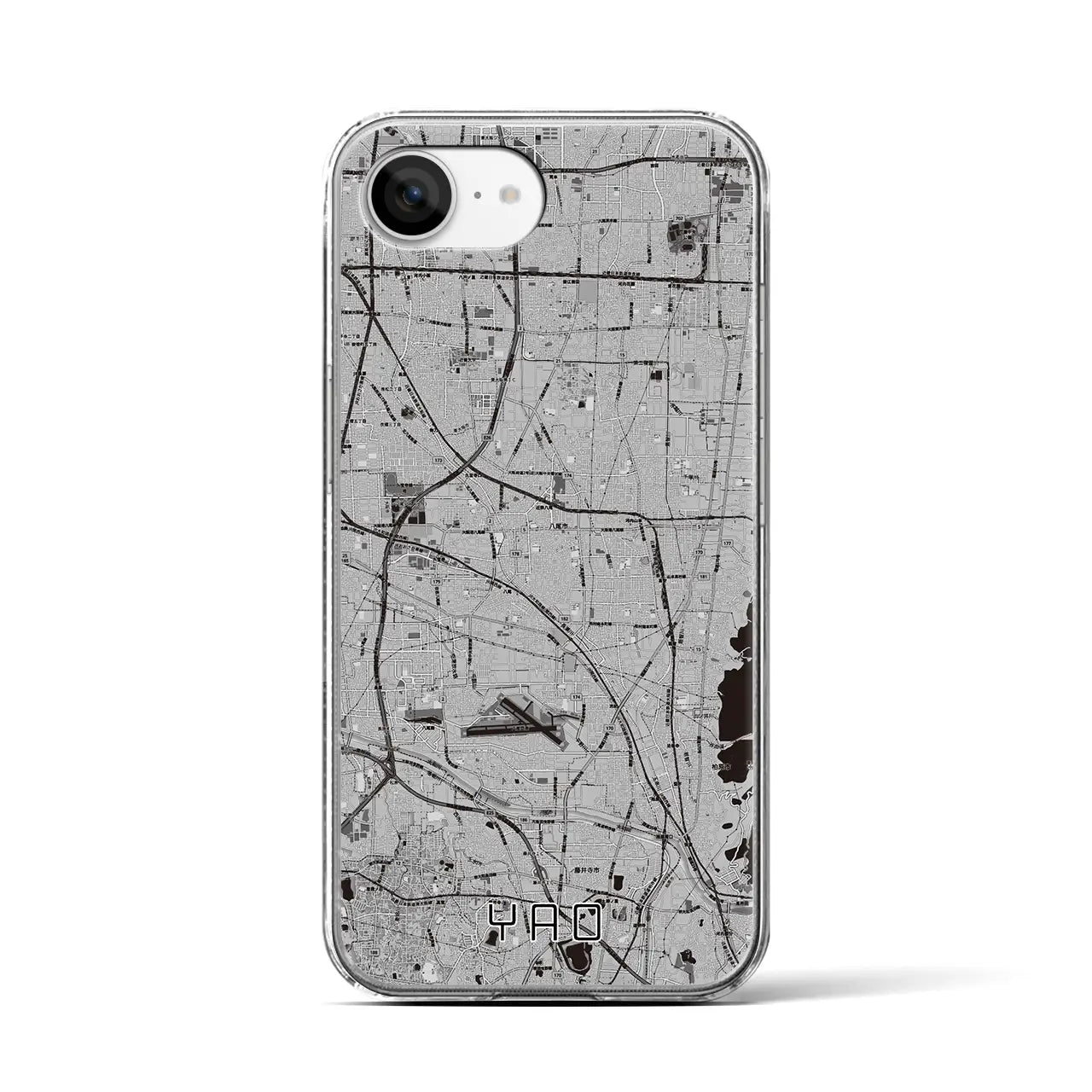 【八尾(大阪府)】地図柄iPhoneケース(クリアタイプ)