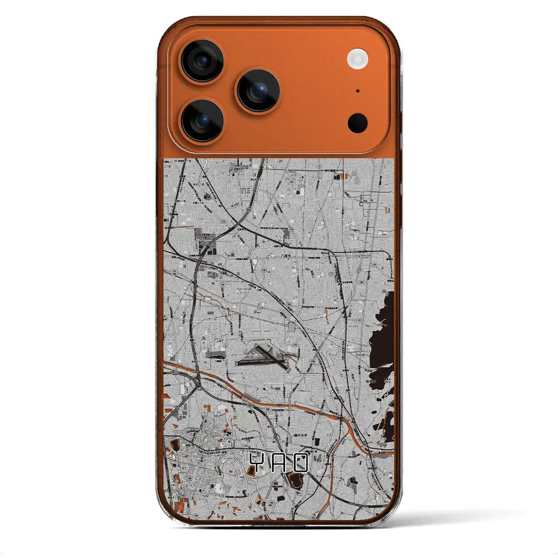 【八尾(大阪府)】地図柄iPhoneケース(クリアタイプ)