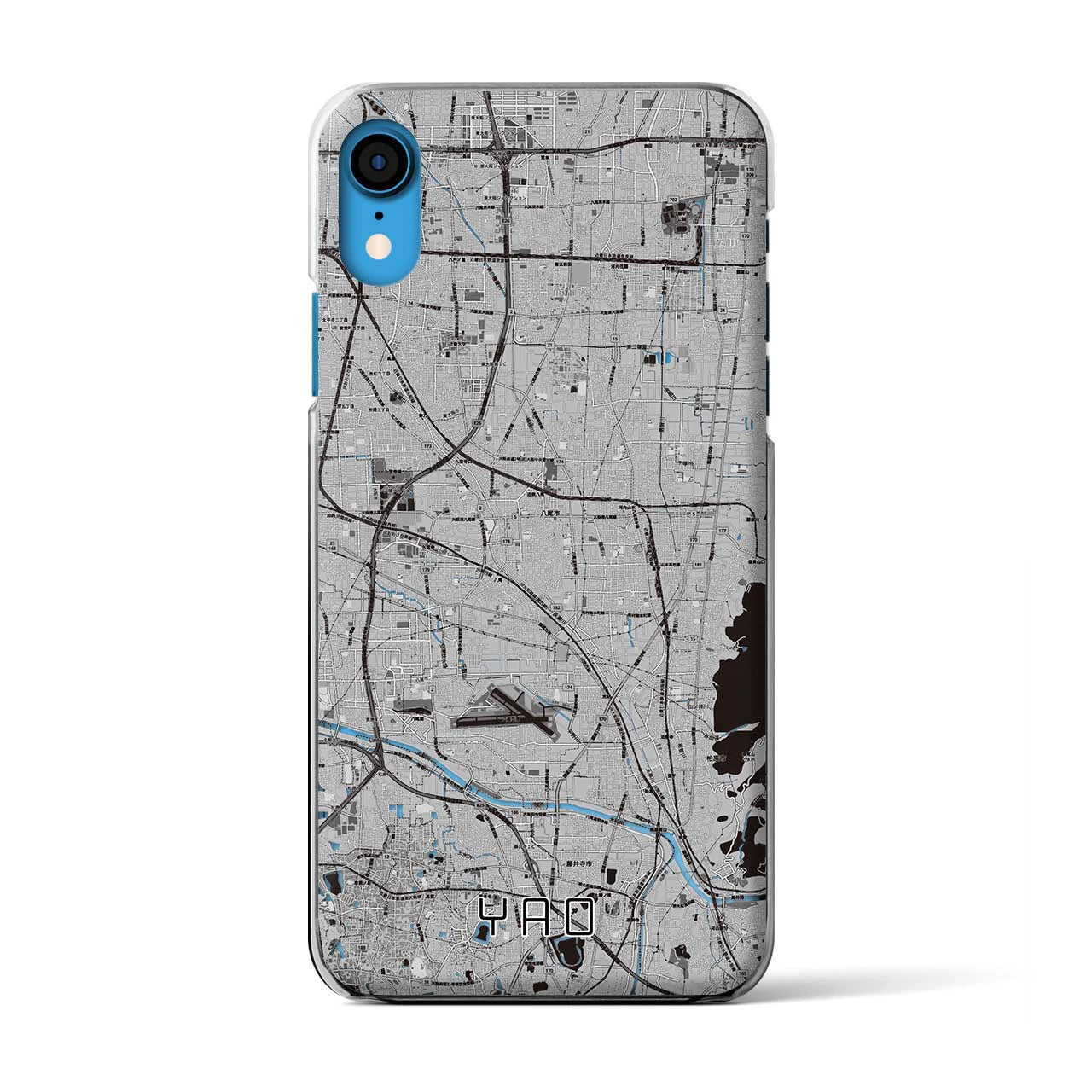 【八尾(大阪府)】地図柄iPhoneケース(クリアタイプ)