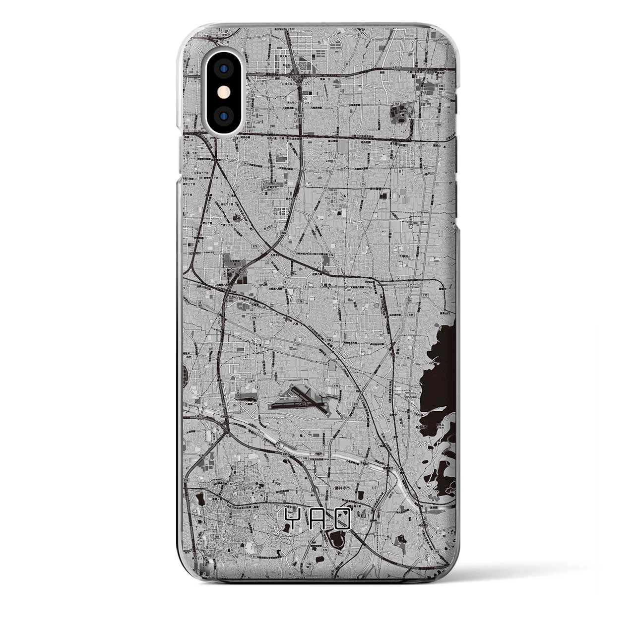 【八尾(大阪府)】地図柄iPhoneケース(クリアタイプ)