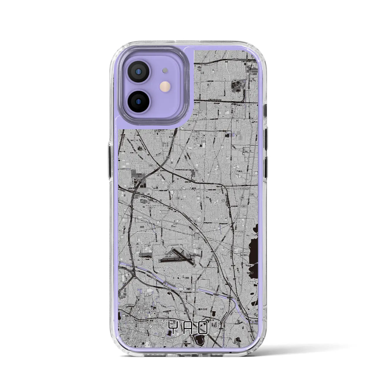 【八尾(大阪府)】地図柄iPhoneケース(MagSafeタイプ)