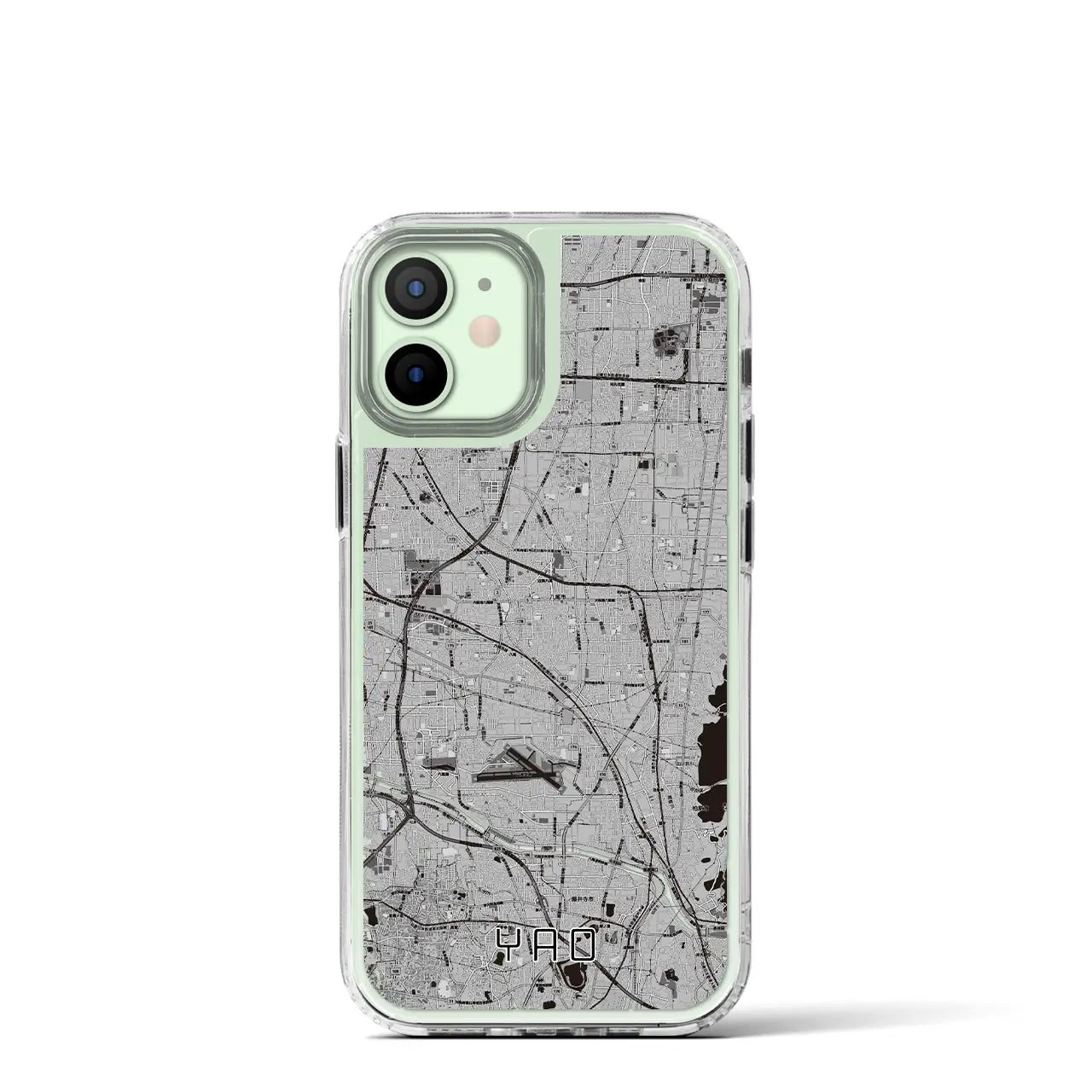 【八尾(大阪府)】地図柄iPhoneケース(MagSafeタイプ)