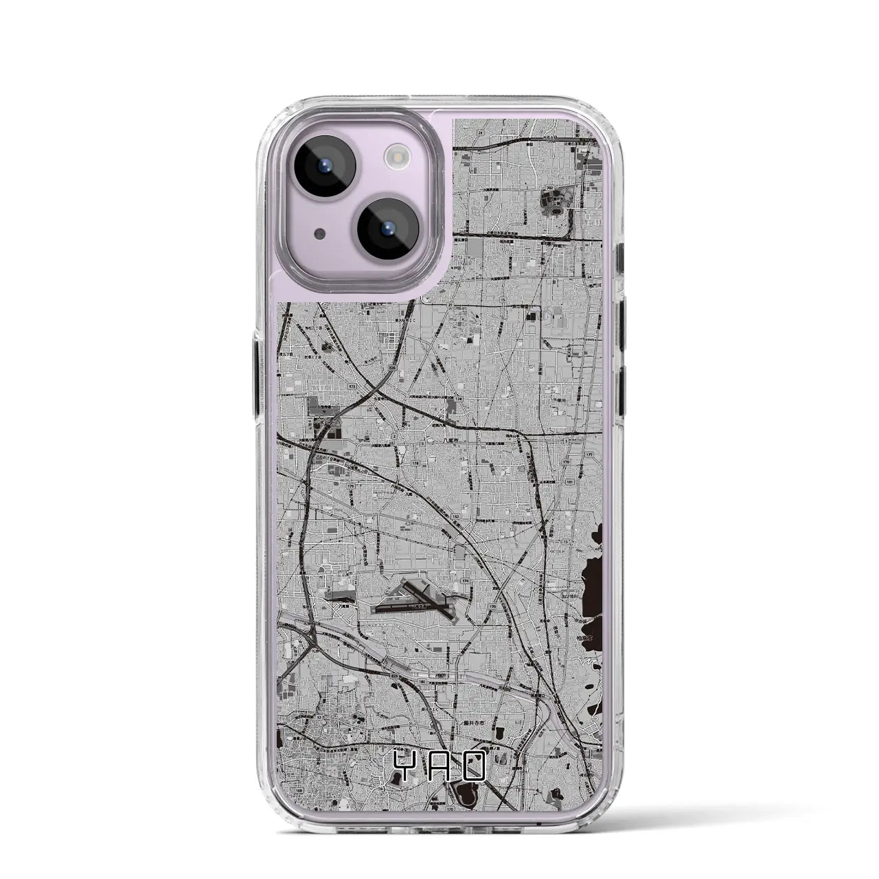 【八尾(大阪府)】地図柄iPhoneケース(MagSafeタイプ)