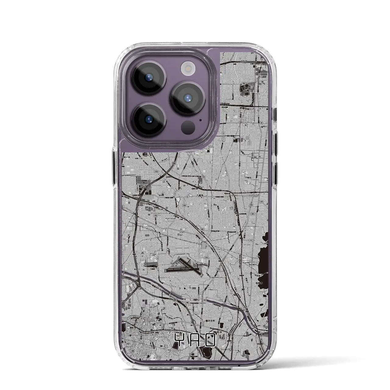 【八尾(大阪府)】地図柄iPhoneケース(MagSafeタイプ)