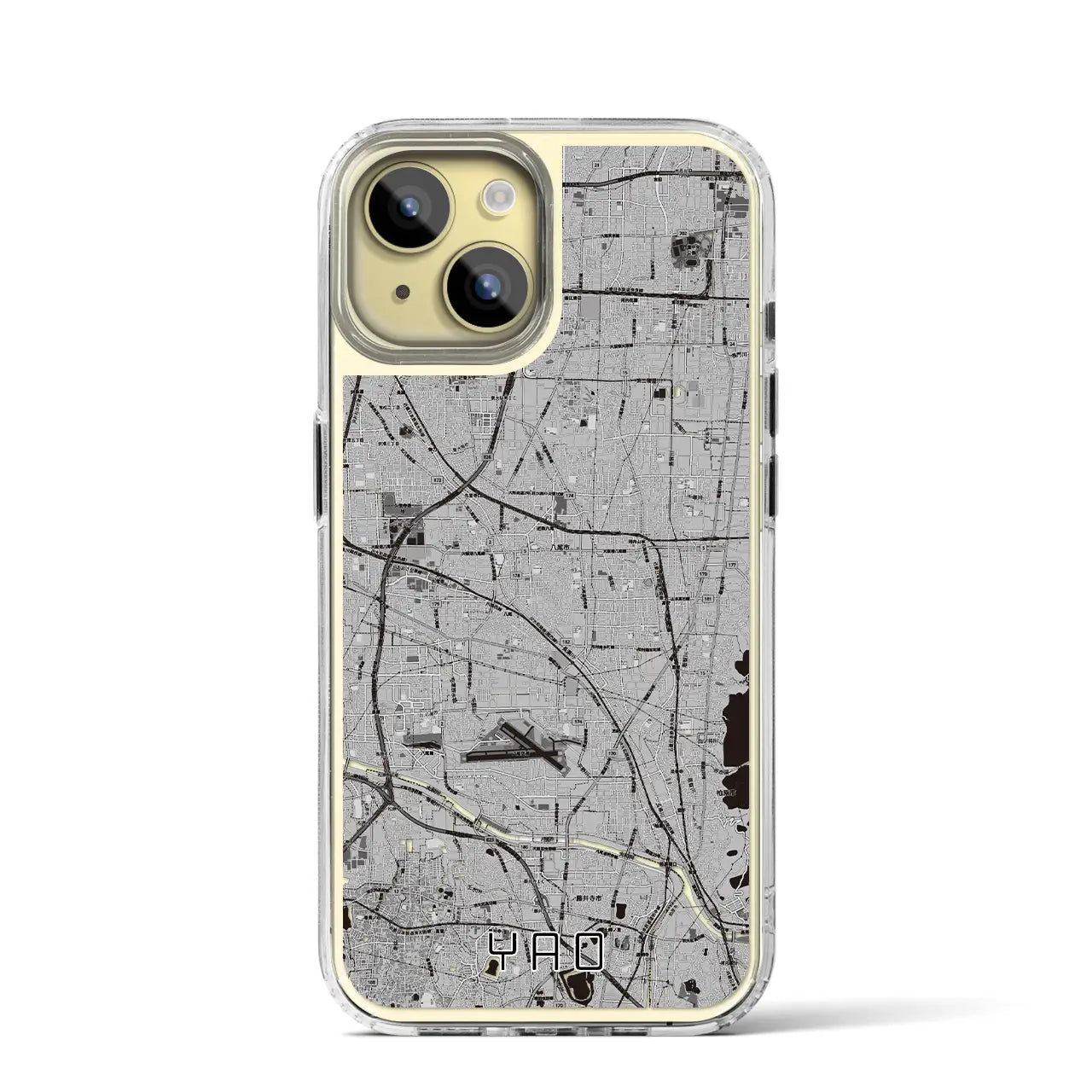 【八尾(大阪府)】地図柄iPhoneケース(MagSafeタイプ)