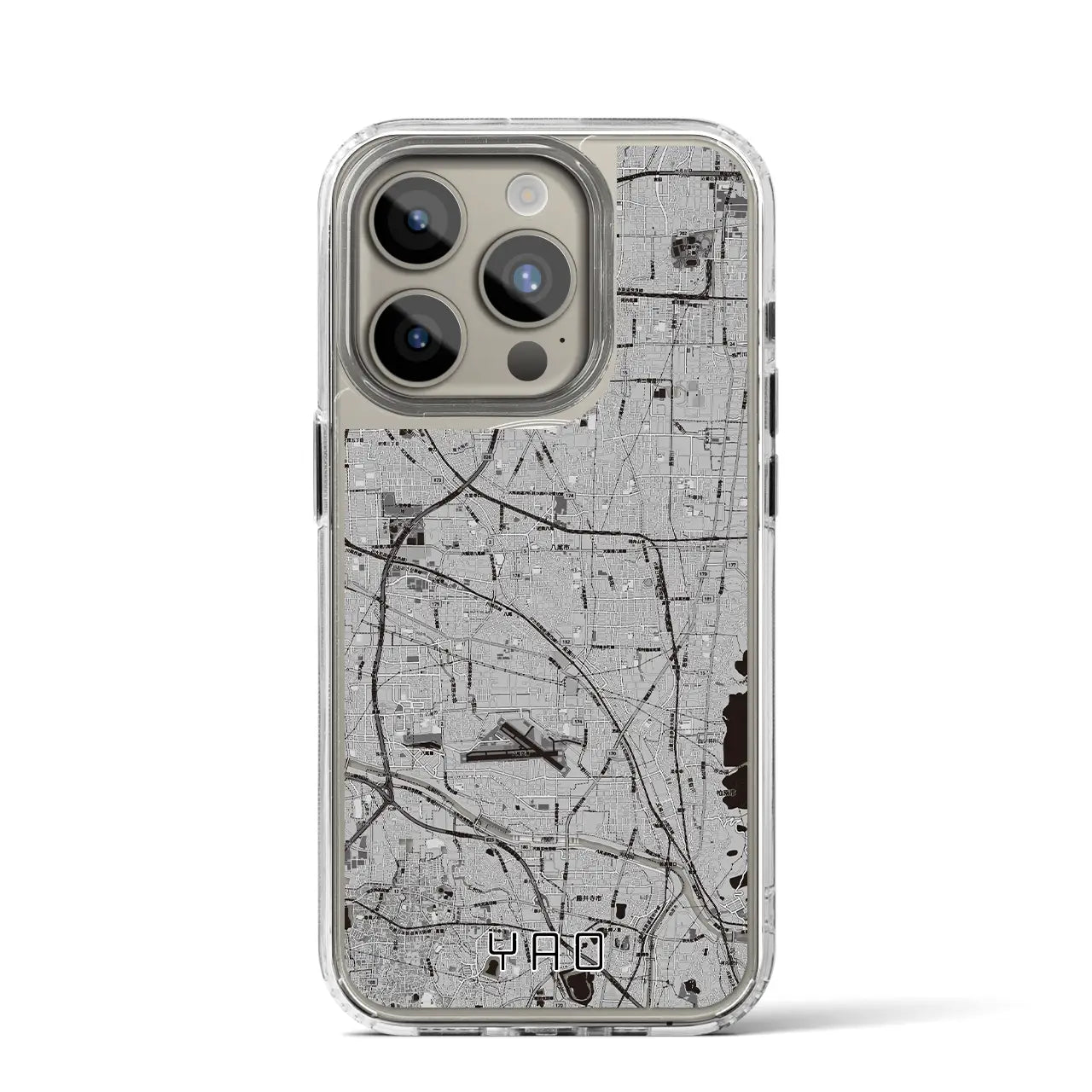 【八尾(大阪府)】地図柄iPhoneケース(MagSafeタイプ)