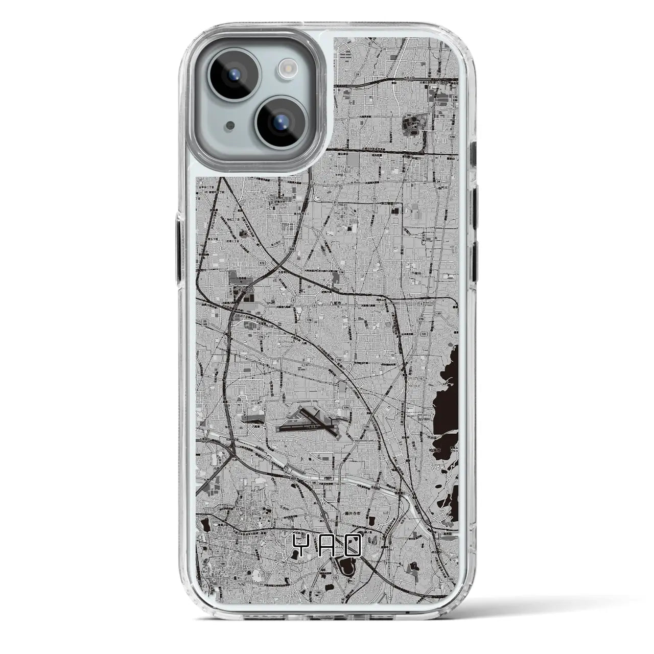 【八尾(大阪府)】地図柄iPhoneケース(MagSafeタイプ)