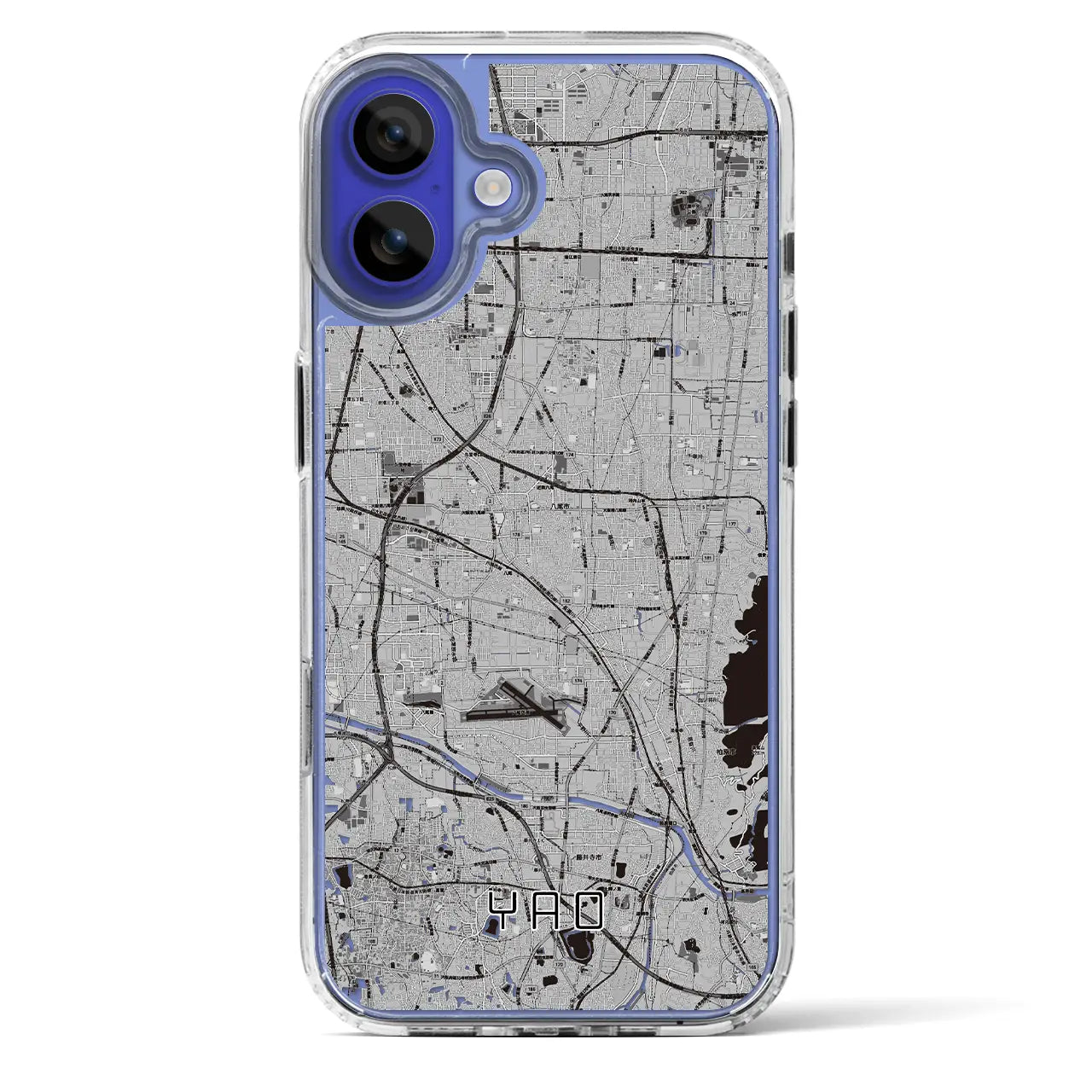 【八尾(大阪府)】地図柄iPhoneケース(MagSafeタイプ)