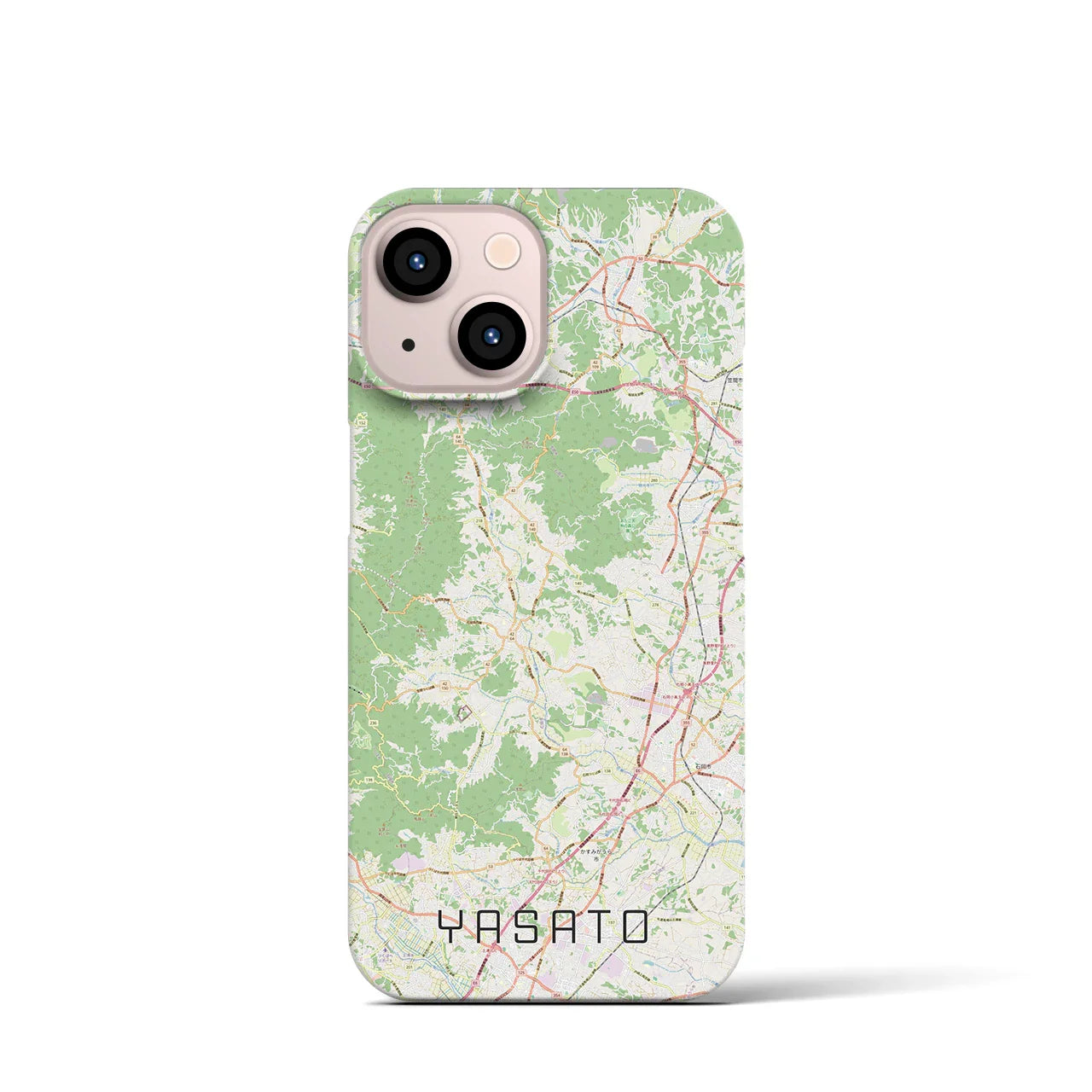 【八郷(茨城県)】地図柄iPhoneケース(バックカバータイプ)
