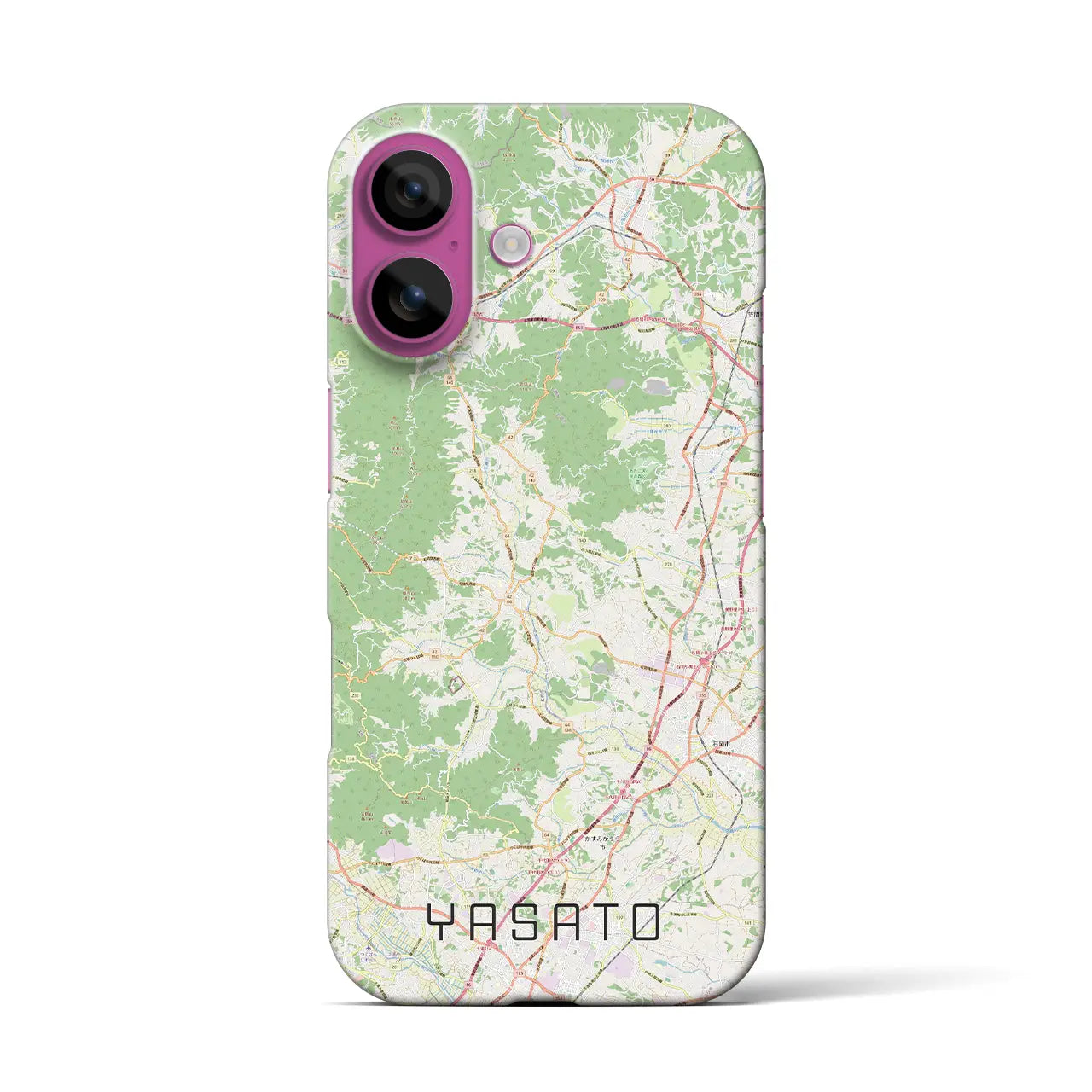 【八郷(茨城県)】地図柄iPhoneケース(バックカバータイプ)