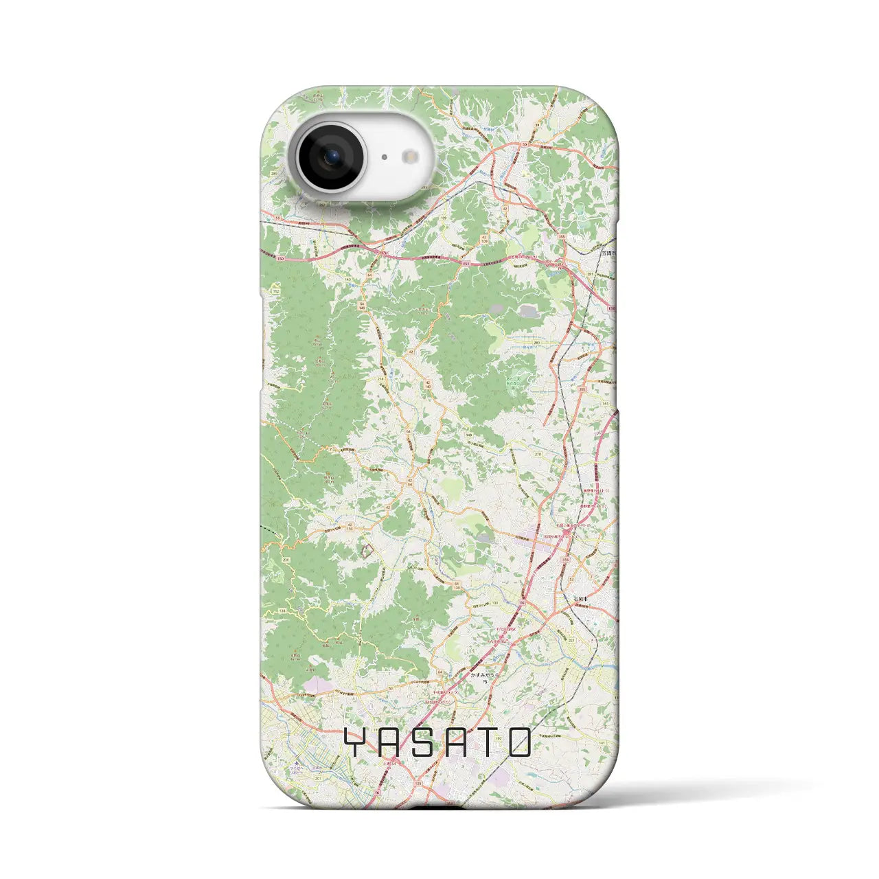 【八郷(茨城県)】地図柄iPhoneケース(バックカバータイプ)