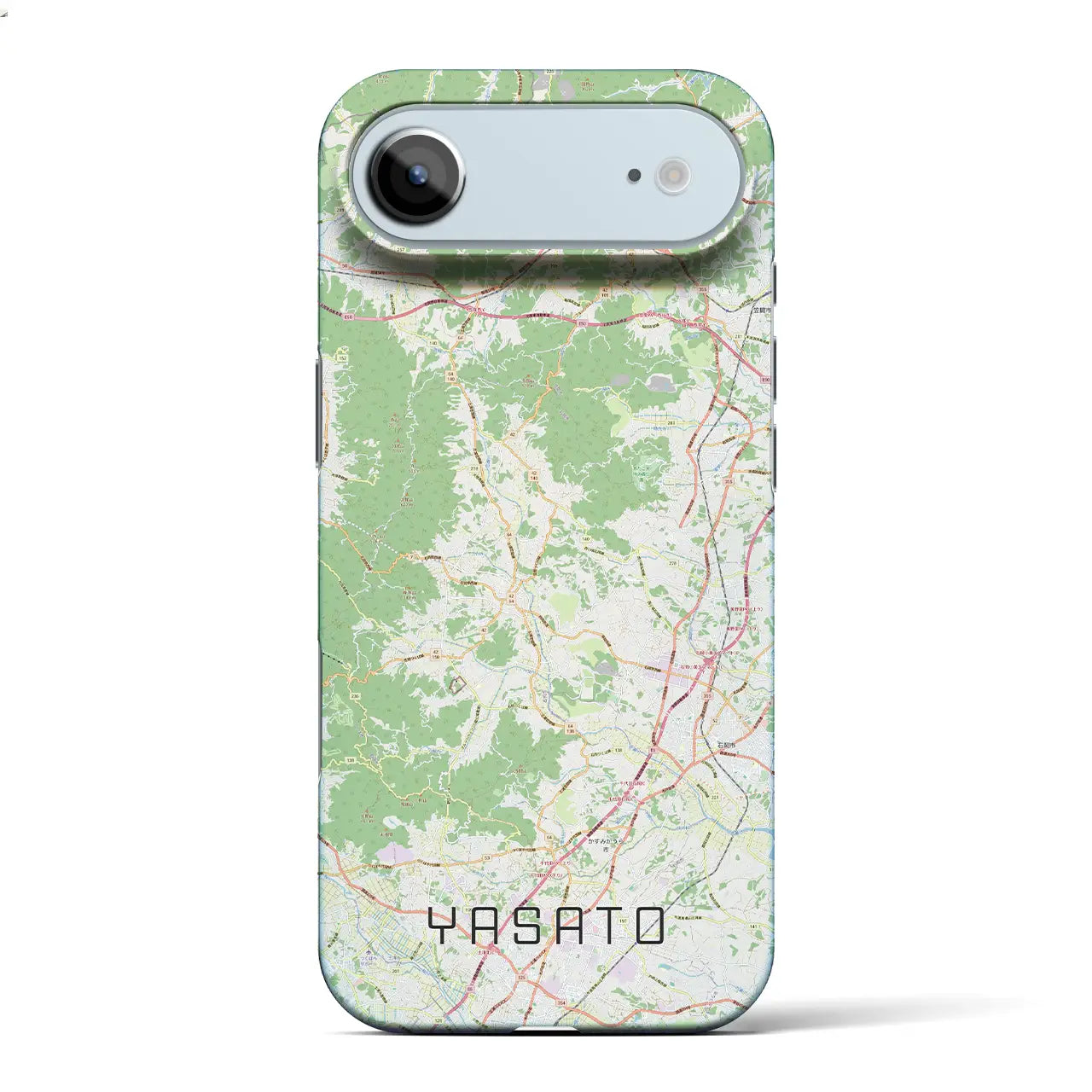 【八郷(茨城県)】地図柄iPhoneケース(バックカバータイプ)ナチュラル・iPhone 17 Pro Max 用