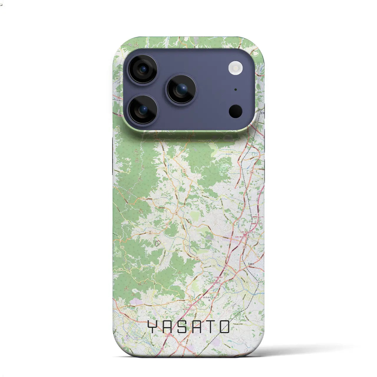 【八郷(茨城県)】地図柄iPhoneケース(バックカバータイプ)