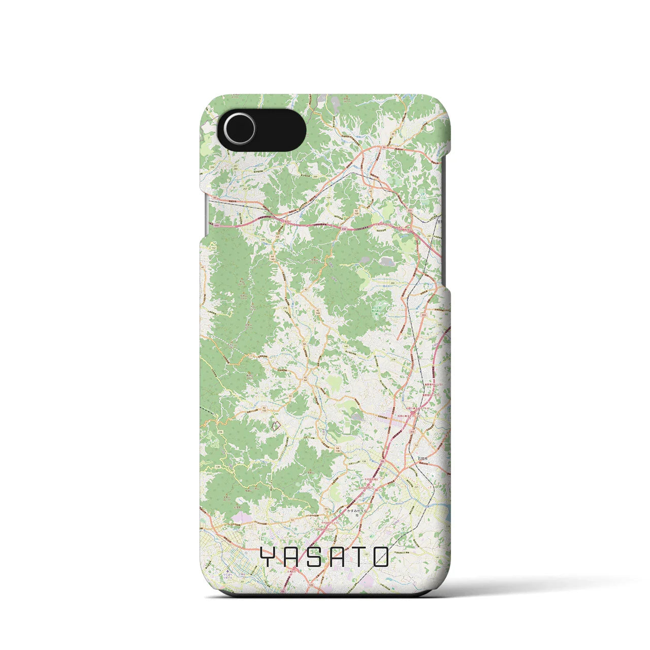 【八郷(茨城県)】地図柄iPhoneケース(バックカバータイプ)