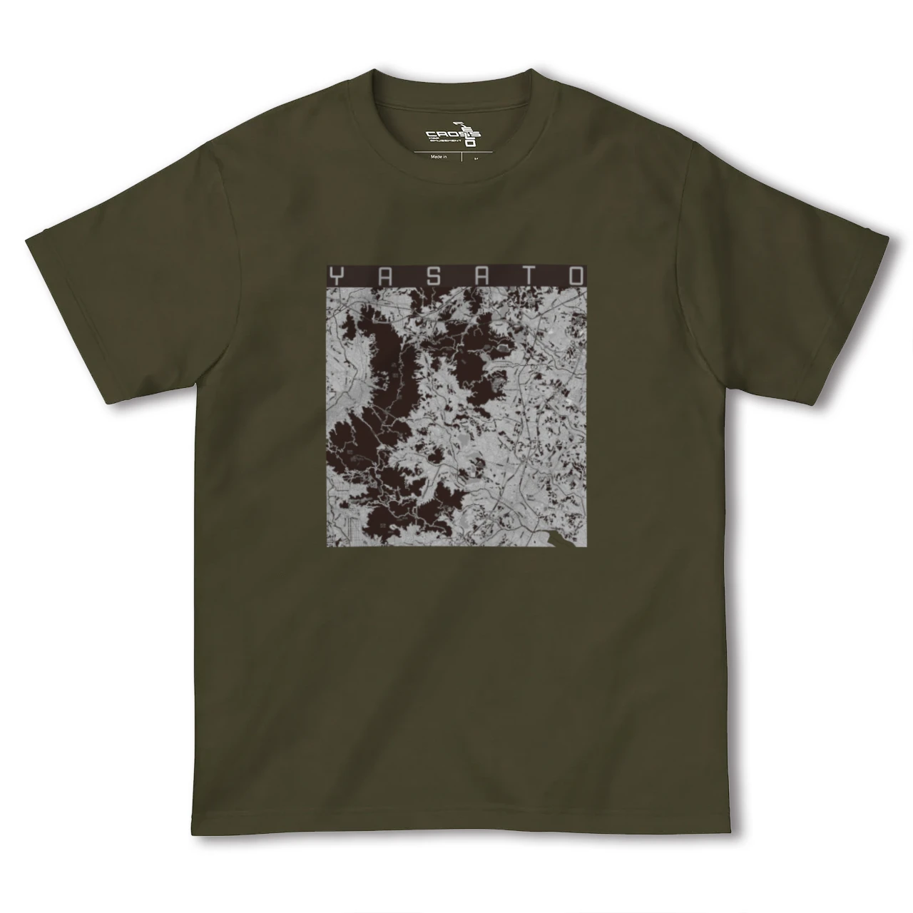 【八郷(茨城県)】地図柄ヘビーウェイトTシャツ