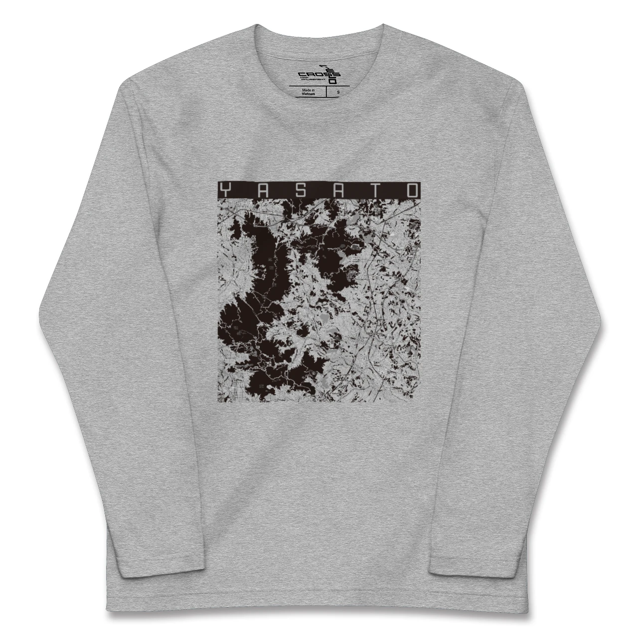 【八郷(茨城県)】地図柄ロングスリーブTシャツ