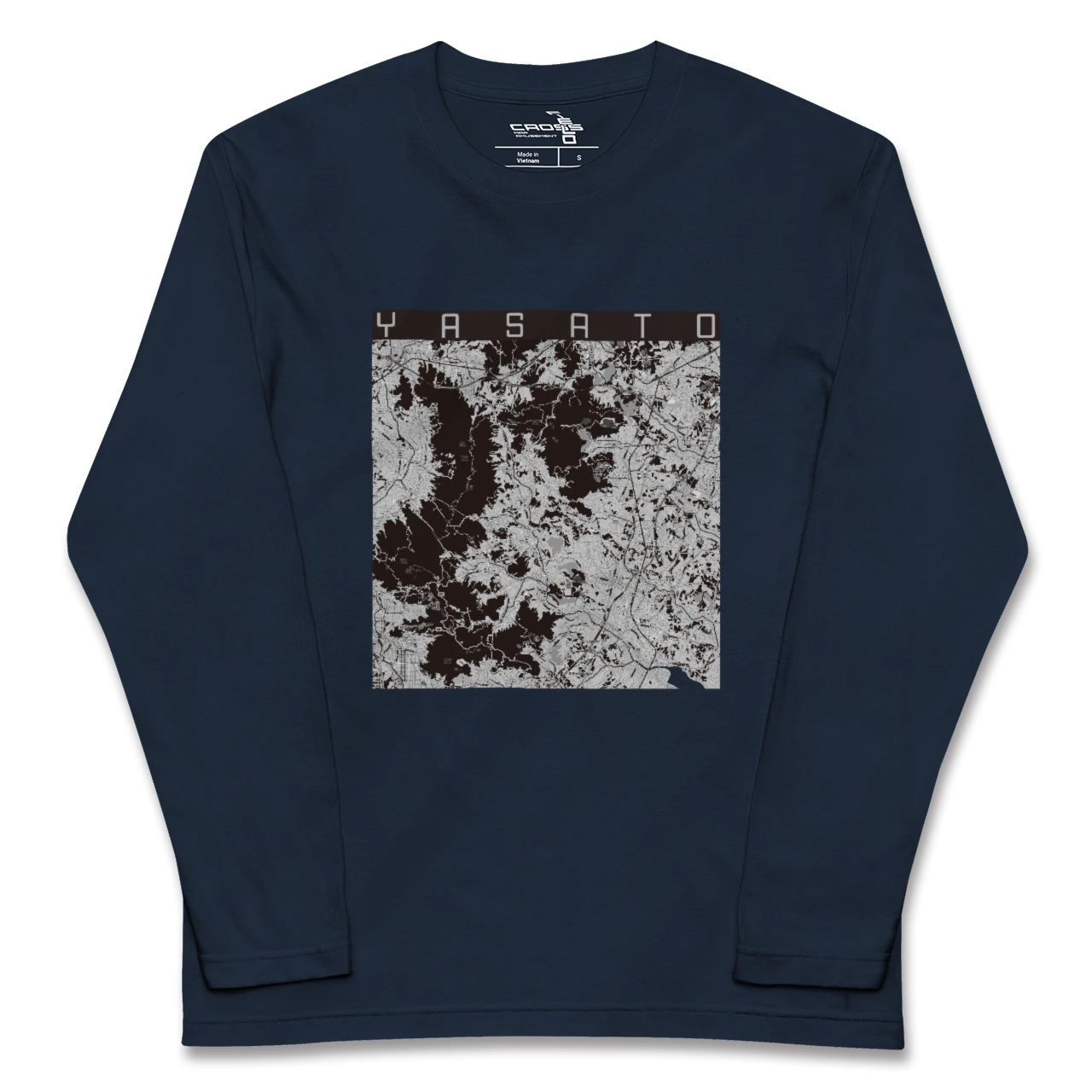 【八郷(茨城県)】地図柄ロングスリーブTシャツ