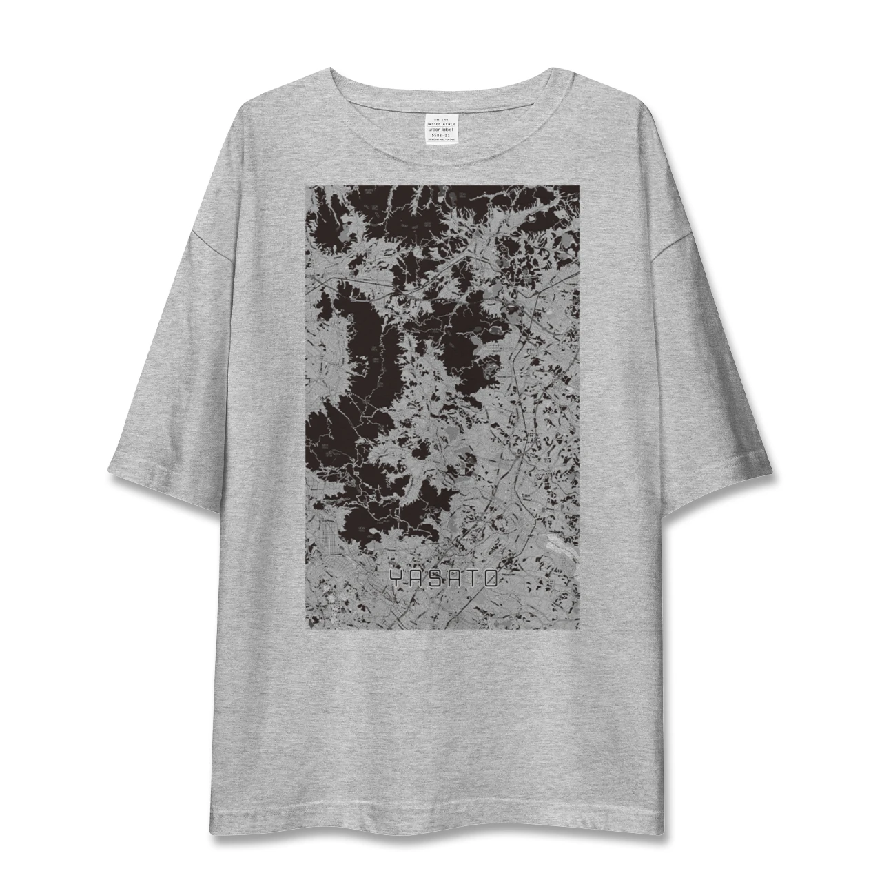 【八郷(茨城県)】地図柄ビッグシルエットTシャツ