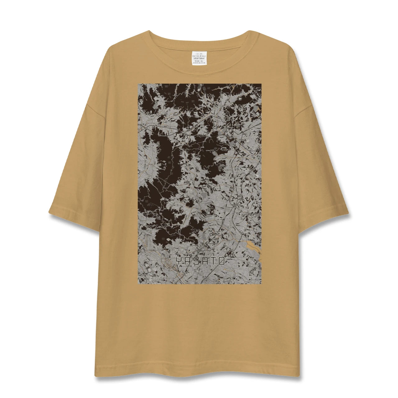 【八郷(茨城県)】地図柄ビッグシルエットTシャツ