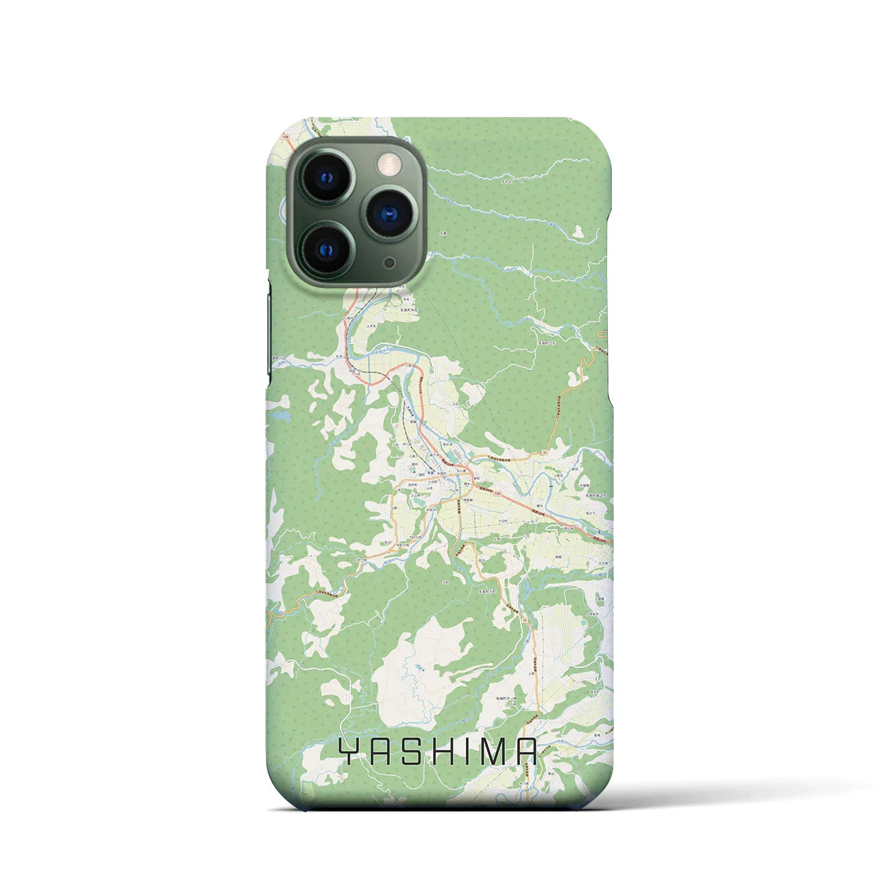 【矢島(秋田県)】地図柄iPhoneケース(バックカバータイプ)