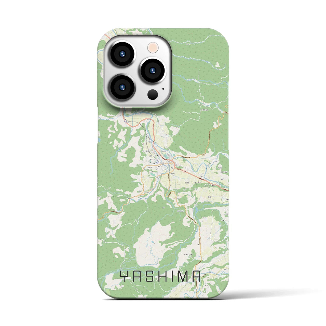 【矢島(秋田県)】地図柄iPhoneケース(バックカバータイプ)