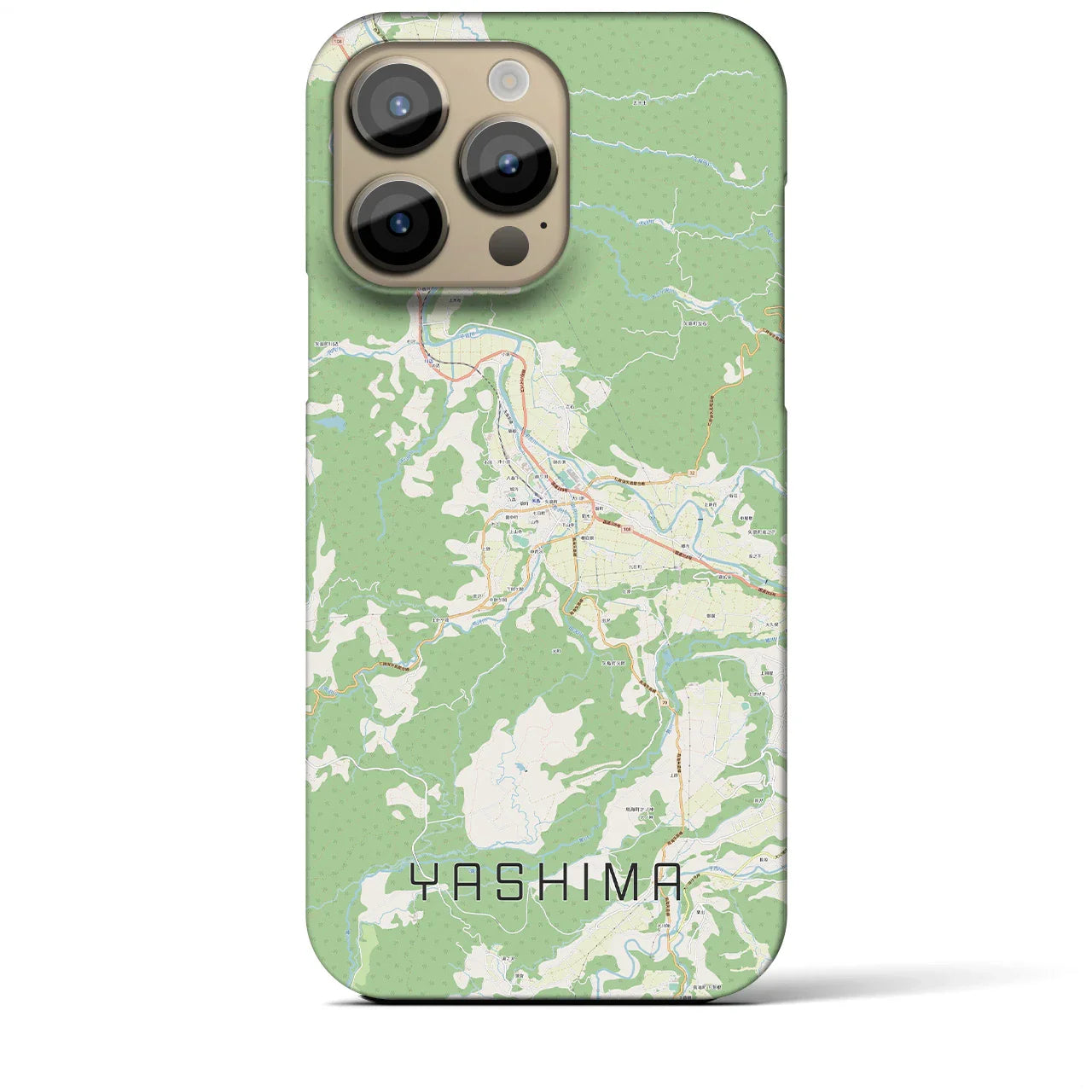 【矢島(秋田県)】地図柄iPhoneケース(バックカバータイプ)