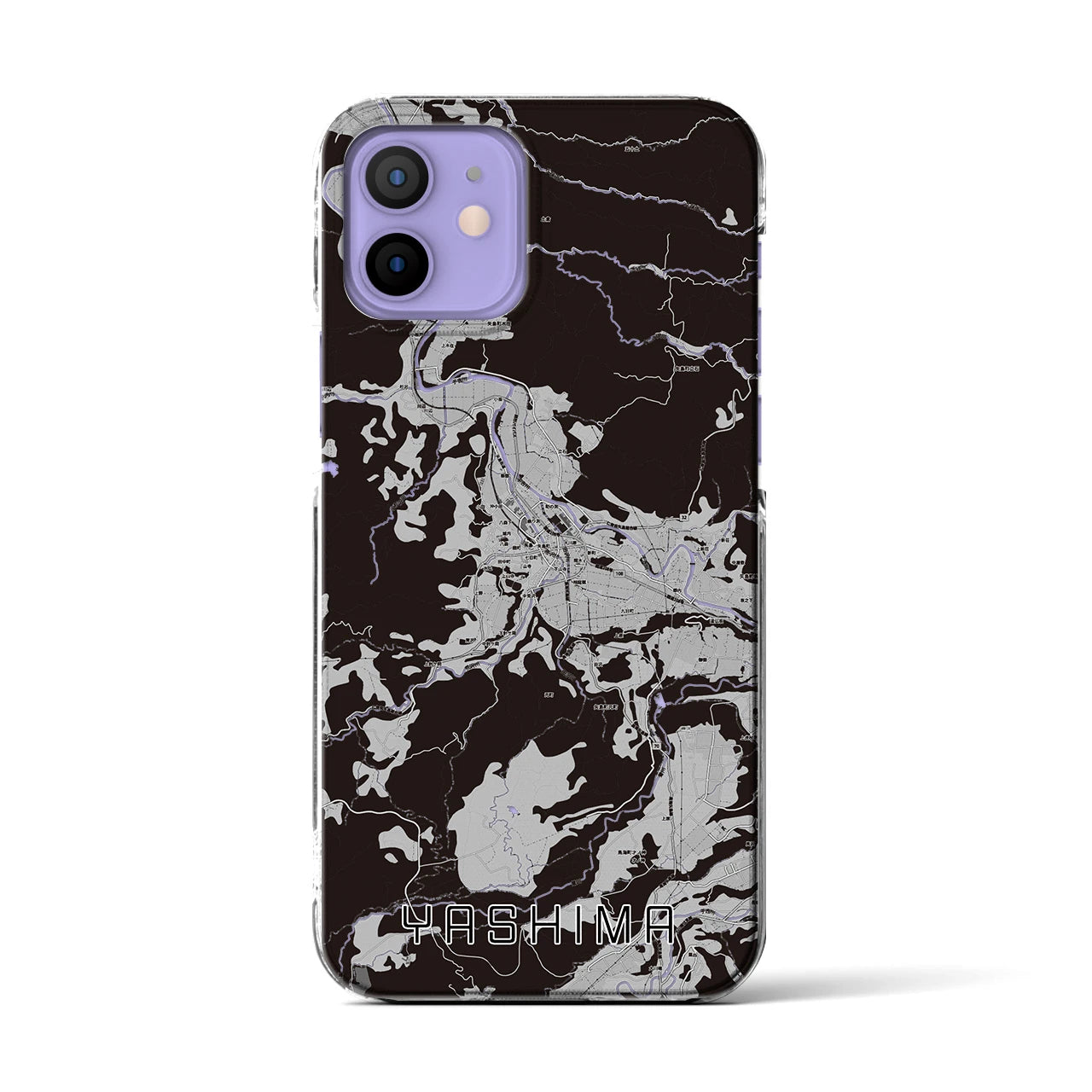 【矢島(秋田県)】地図柄iPhoneケース(クリアタイプ)