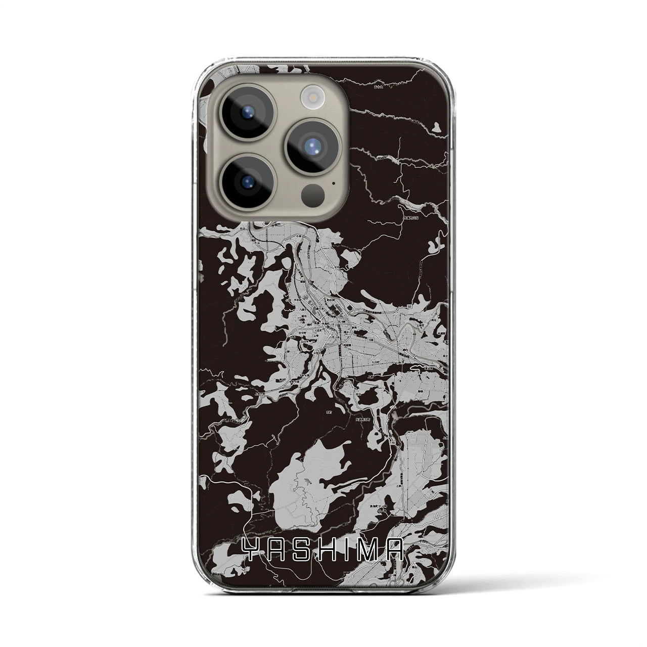 【矢島(秋田県)】地図柄iPhoneケース(クリアタイプ)