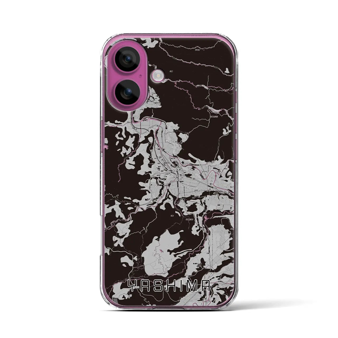 【矢島(秋田県)】地図柄iPhoneケース(クリアタイプ)