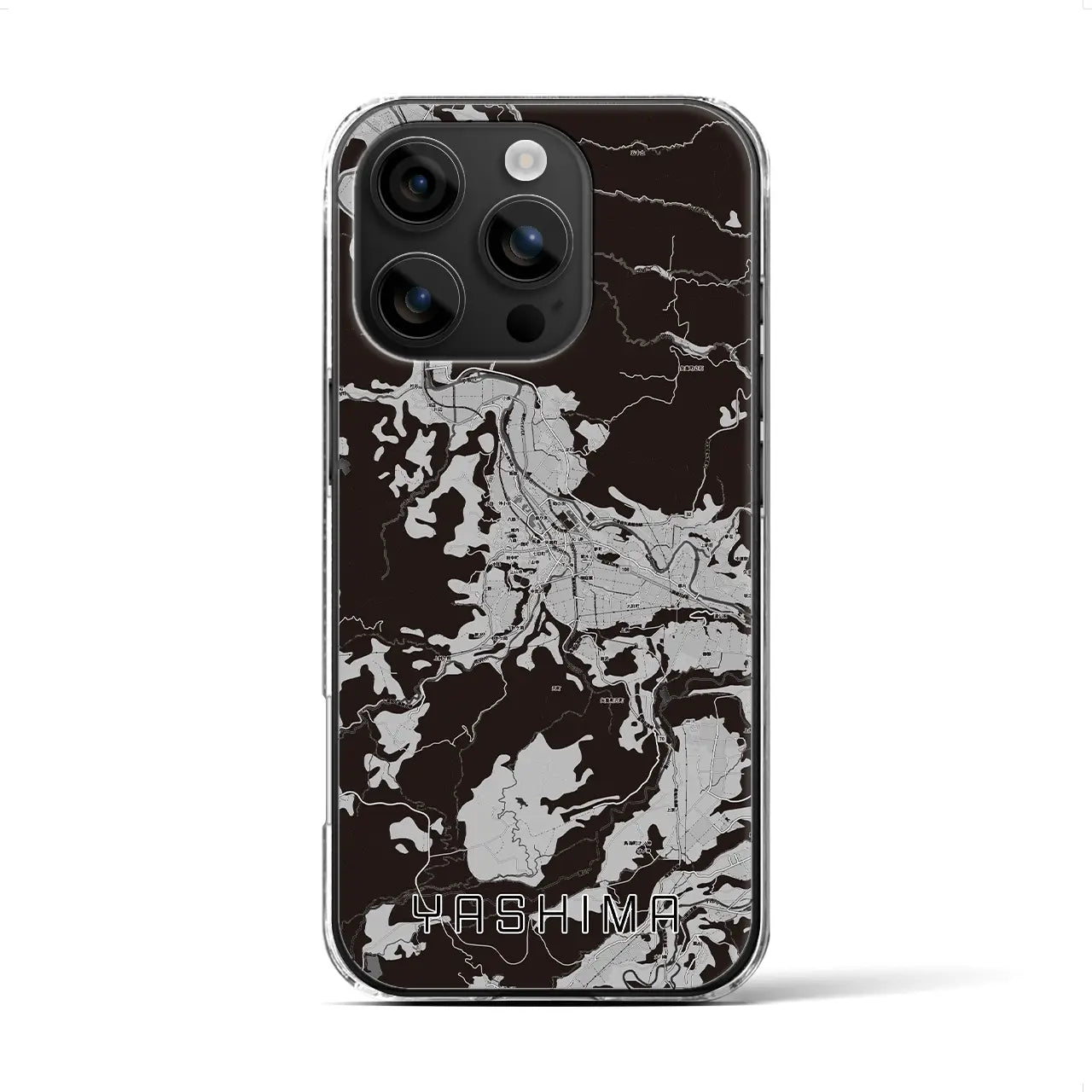 【矢島(秋田県)】地図柄iPhoneケース(クリアタイプ)