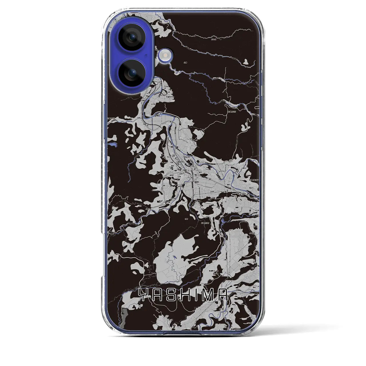 【矢島(秋田県)】地図柄iPhoneケース(クリアタイプ)