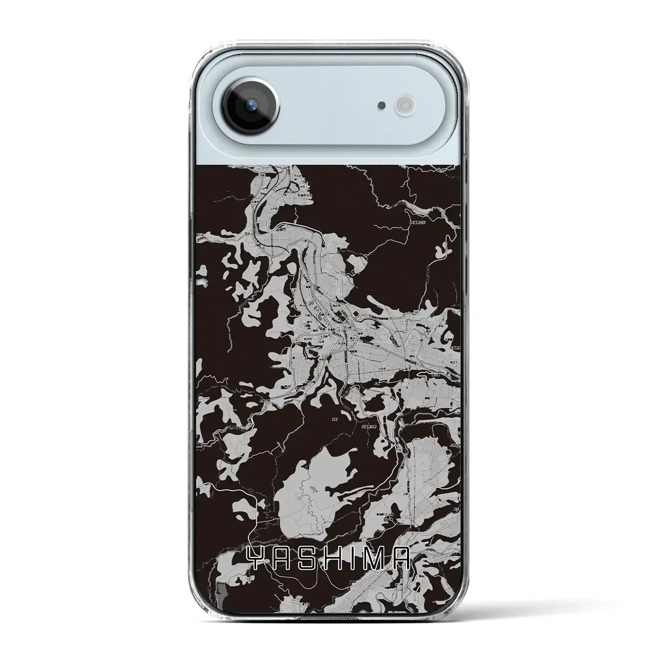 【矢島(秋田県)】地図柄iPhoneケース(クリアタイプ)