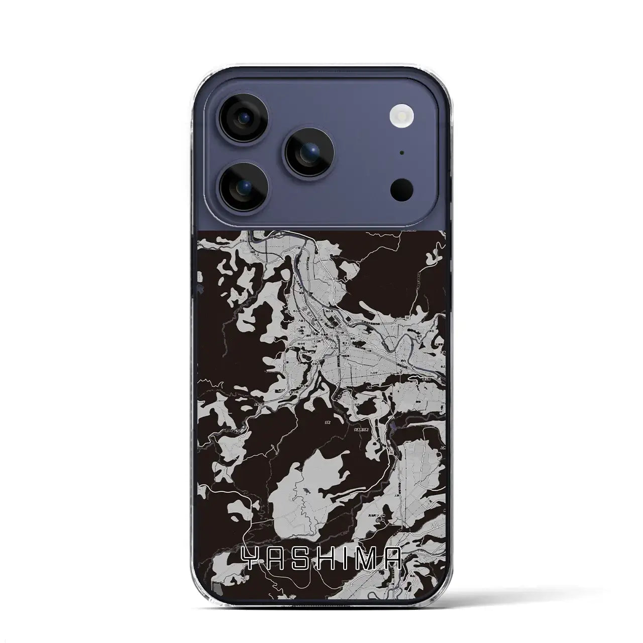 【矢島(秋田県)】地図柄iPhoneケース(クリアタイプ)