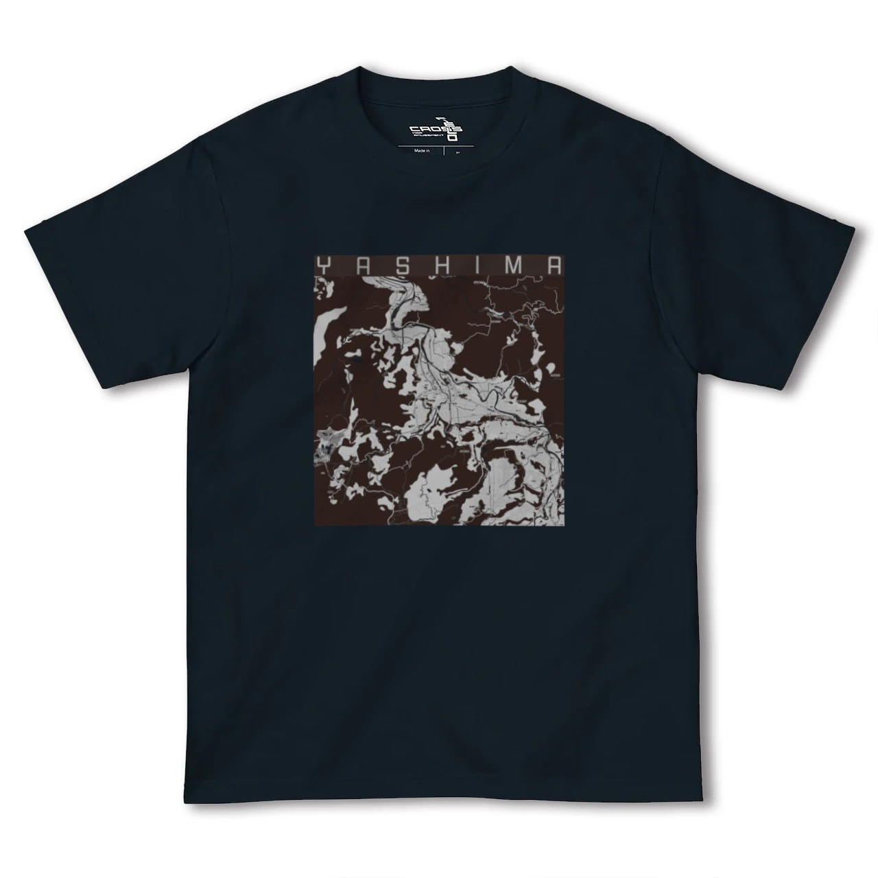 【矢島(秋田県)】地図柄ヘビーウェイトTシャツ
