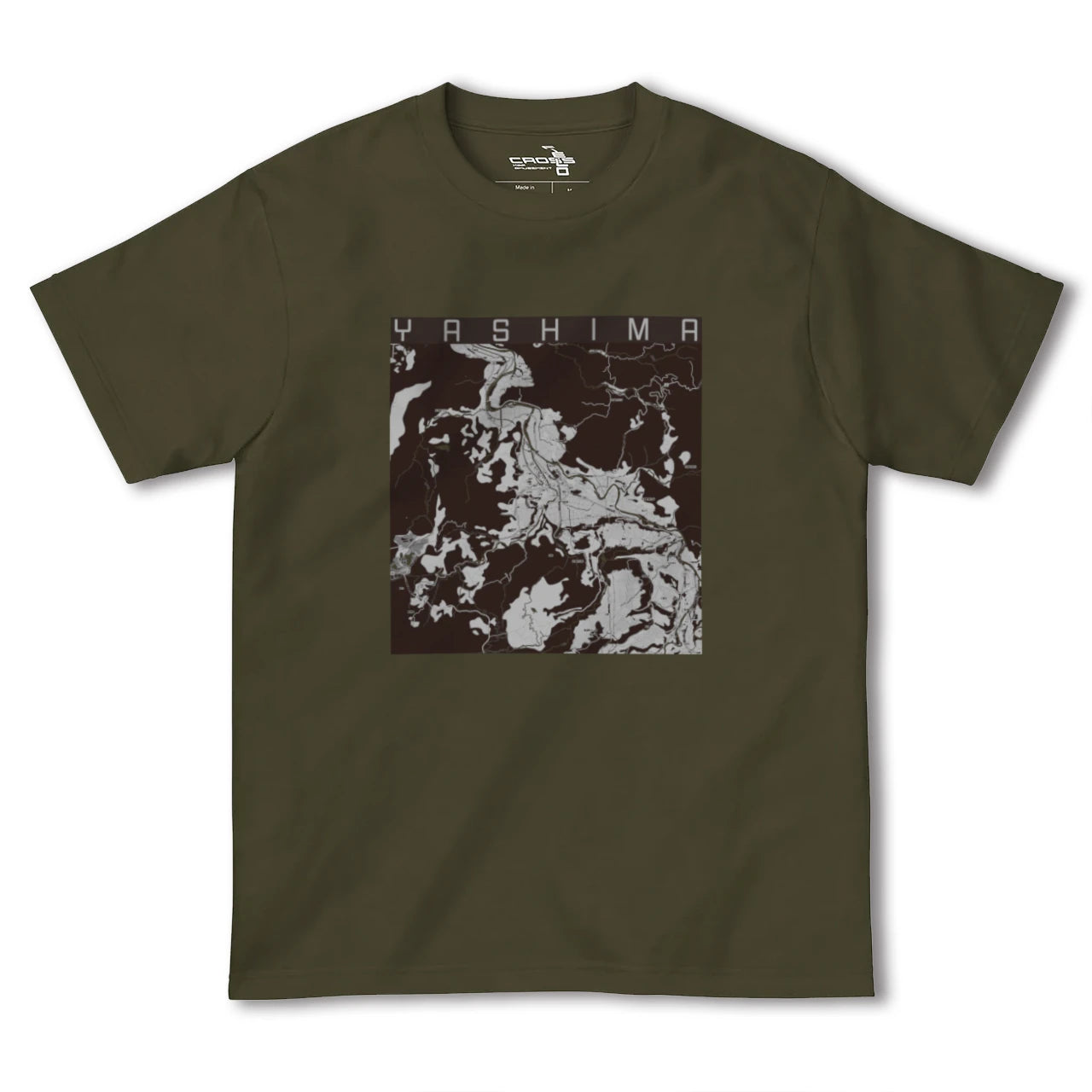 【矢島(秋田県)】地図柄ヘビーウェイトTシャツ