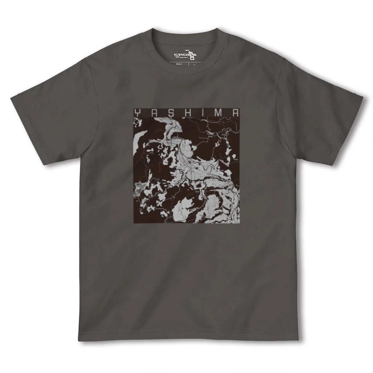 【矢島(秋田県)】地図柄ヘビーウェイトTシャツ