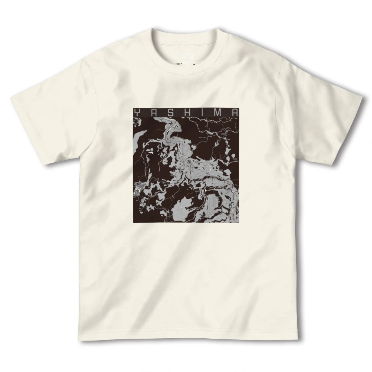 【矢島(秋田県)】地図柄ヘビーウェイトTシャツ