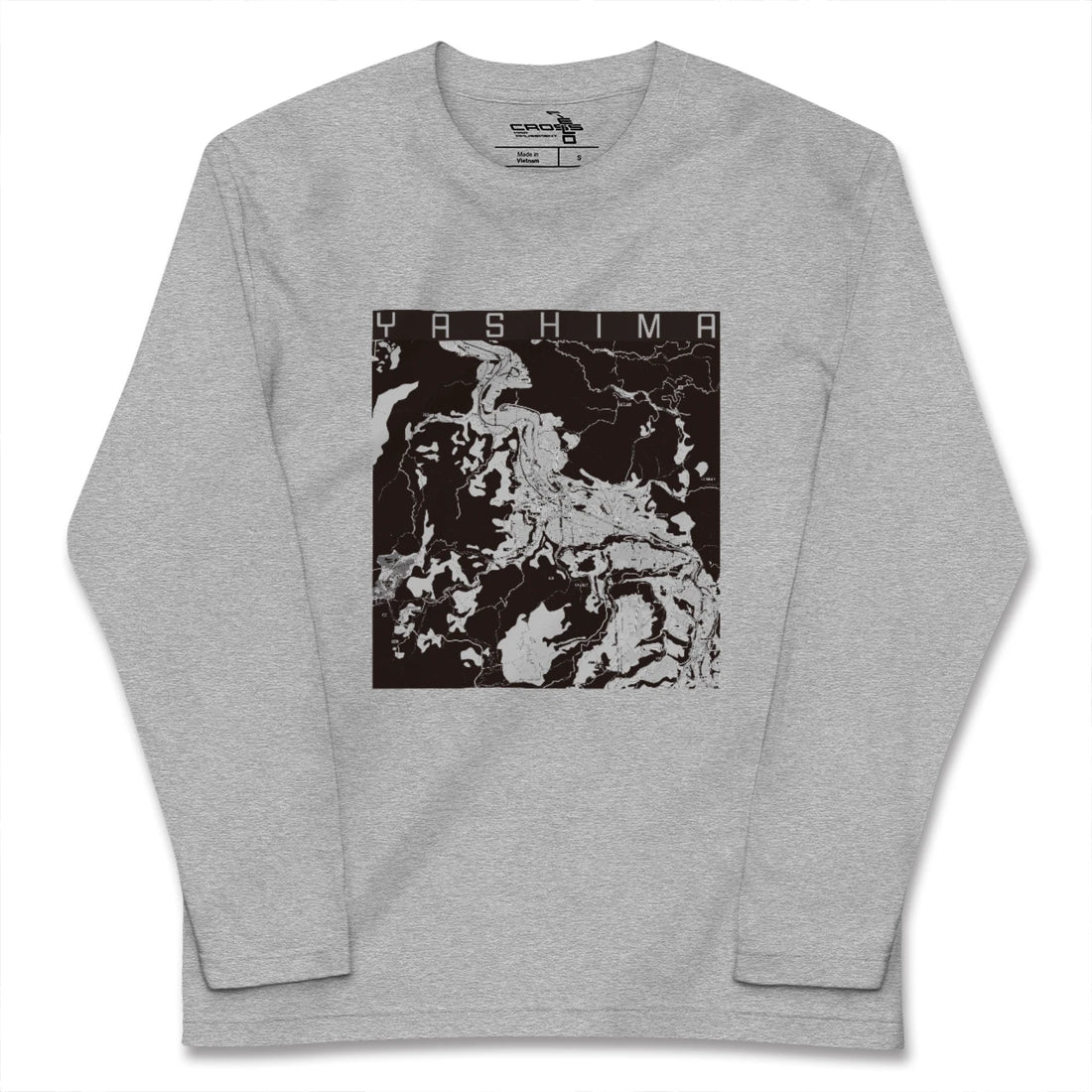 【矢島(秋田県)】地図柄ロングスリーブTシャツ