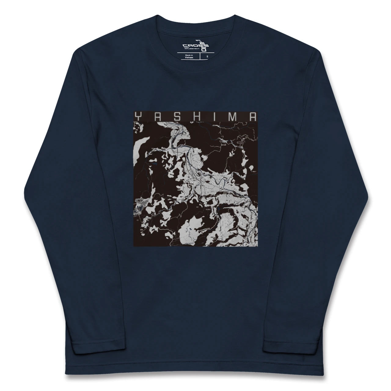 【矢島(秋田県)】地図柄ロングスリーブTシャツ