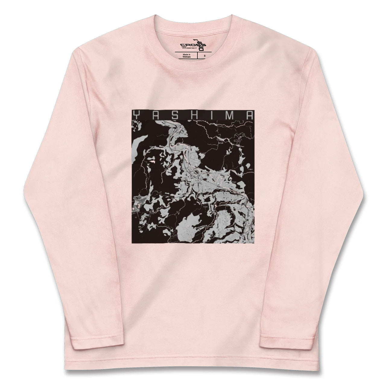 【矢島(秋田県)】地図柄ロングスリーブTシャツ