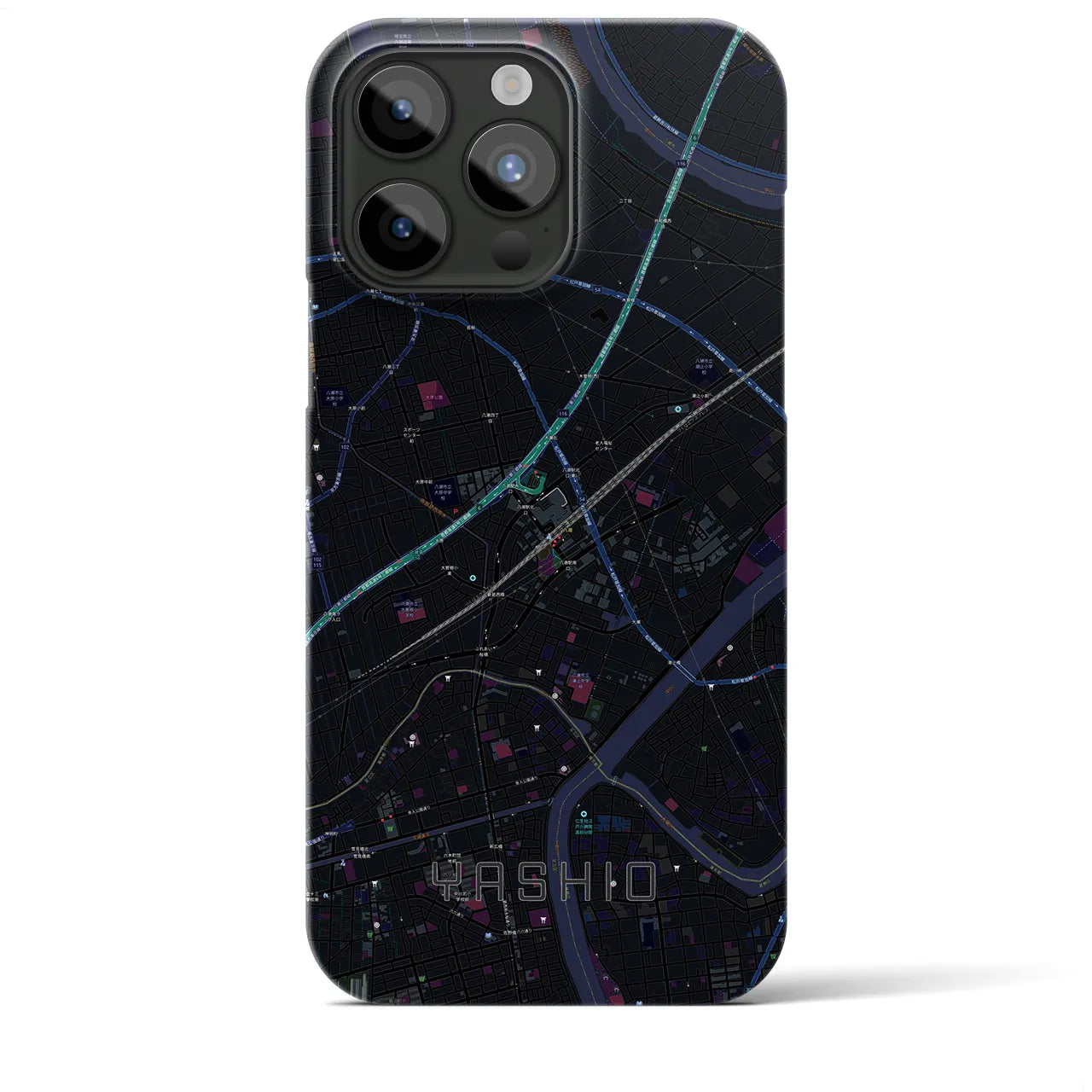 【八潮(埼玉県)】地図柄iPhoneケース(バックカバータイプ)