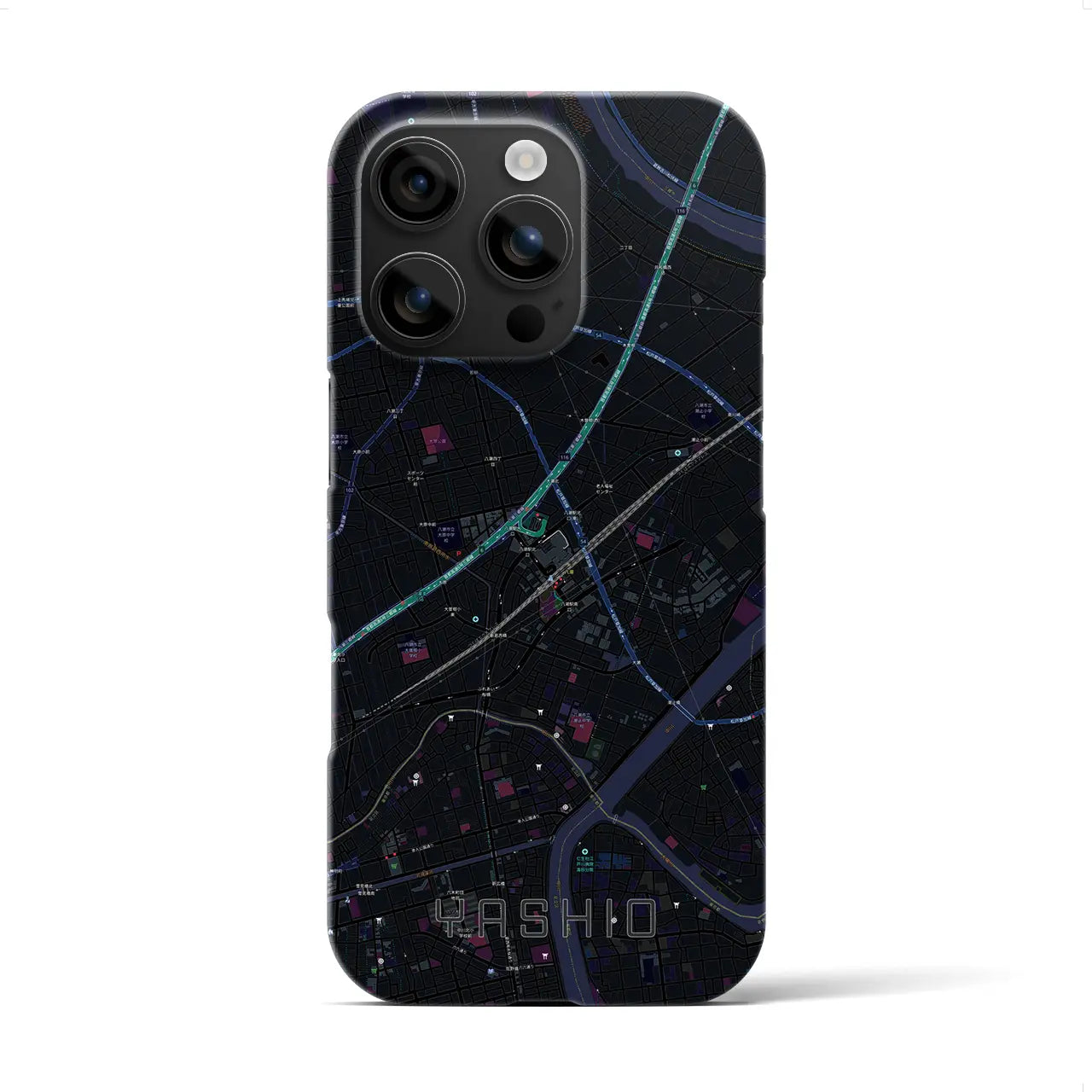 【八潮(埼玉県)】地図柄iPhoneケース(バックカバータイプ)