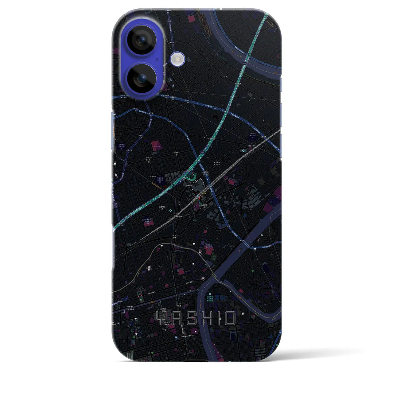 【八潮(埼玉県)】地図柄iPhoneケース(バックカバータイプ)