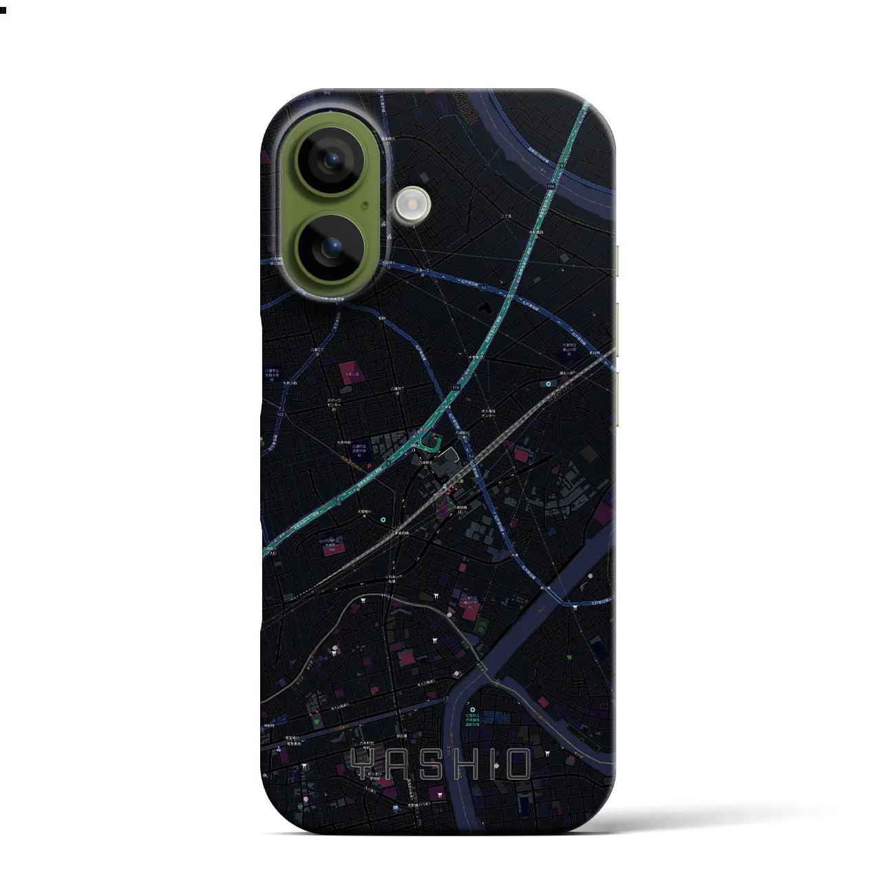 【八潮(埼玉県)】地図柄iPhoneケース(バックカバータイプ)