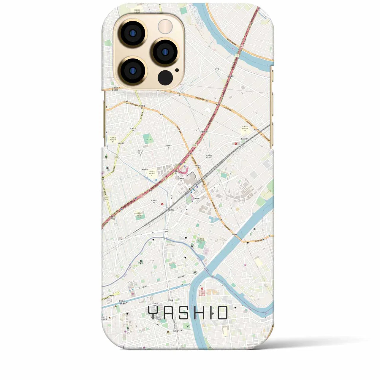 【八潮(埼玉県)】地図柄iPhoneケース(バックカバータイプ)